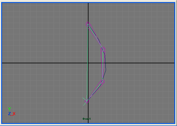 [Ik スプラインハンドル ツールの結果]