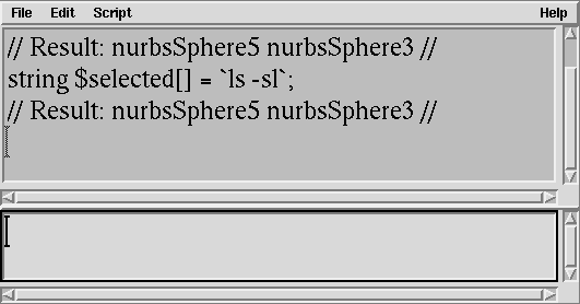 [$selected = `ls -sl` ¹Ըβ]